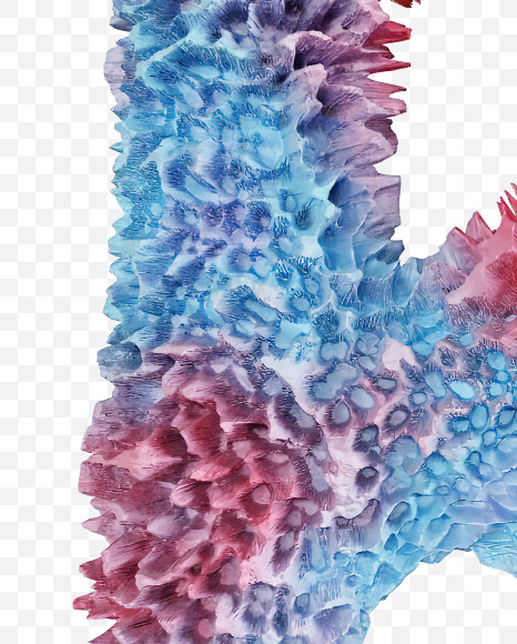 Letter R from Coral Reef alphabet on Yellow Images Creative Fonts - S74345