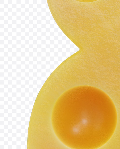8 from Cheese Alphabet on Yellow Images Creative Fonts - S74399