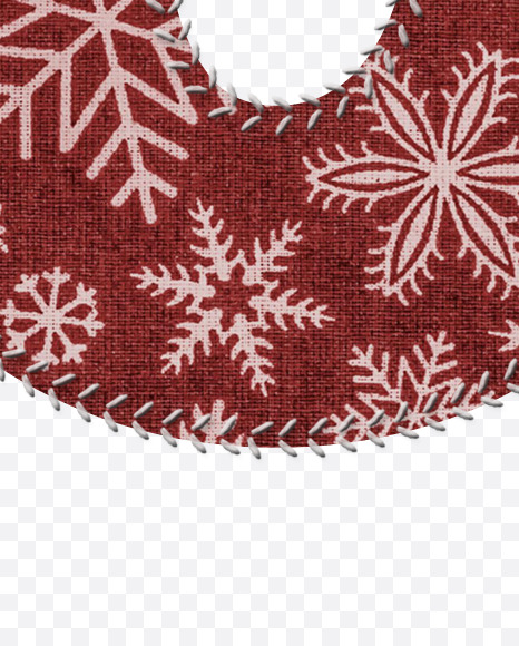 Letter U from Stitched christmas fabric alphabet on Yellow Images Creative Fonts - S74422