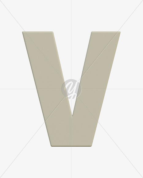 Letter V from Gboy 3d Alphabet - View 1 on Yellow Images Creative Fonts - S75731