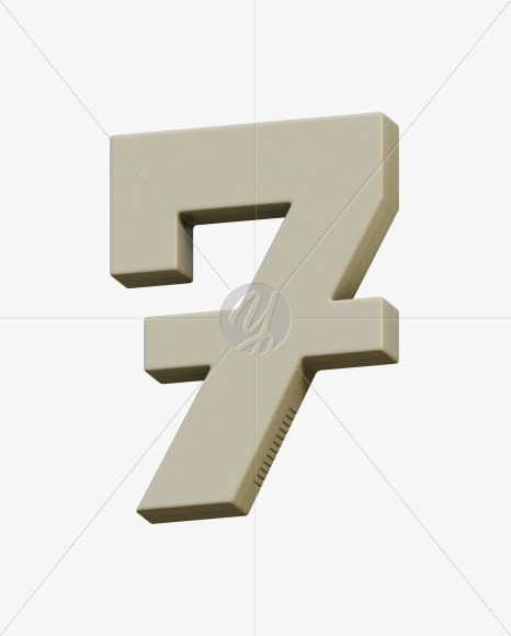 7 from Gboy 3D Alphabet - View 5 on Yellow Images Creative Fonts - S75784