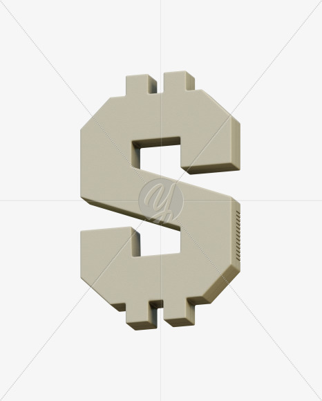 $ from Gboy 3D Alphabet - View 5 on Yellow Images Creative Fonts - S75790