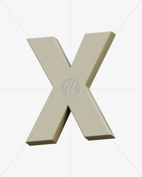 Letter X from Gboy 3D Alphabet - View 5 on Yellow Images Creative Fonts - S75775