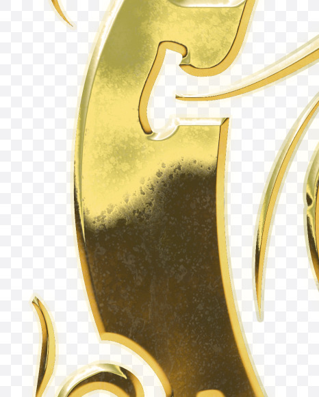 Letter C from Golden Gothic Alphabet on Yellow Images Creative Fonts - S75107