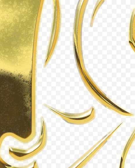 Letter U from Golden Gothic Alphabet on Yellow Images Creative Fonts - S75125