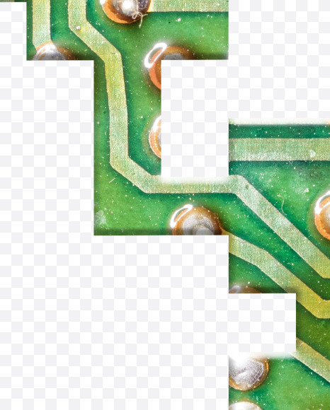 Letter Y from Printed Circuit Board Alphabet on Yellow Images Creative Fonts - S75271