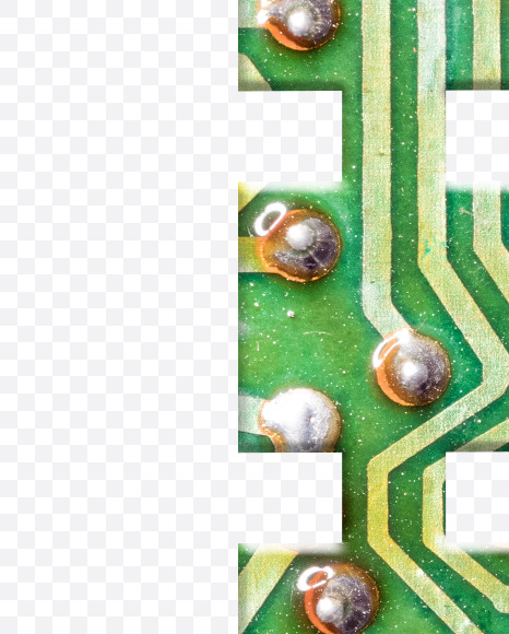 Letter L from Printed Circuit Board Alphabet on Yellow Images Creative Fonts - S75258