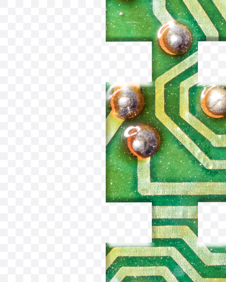 Letter F from Printed Circuit Board Alphabet on Yellow Images Creative Fonts - S75252