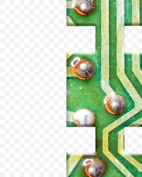 Letter M from Printed Circuit Board Alphabet on Yellow Images Creative Fonts - S75259