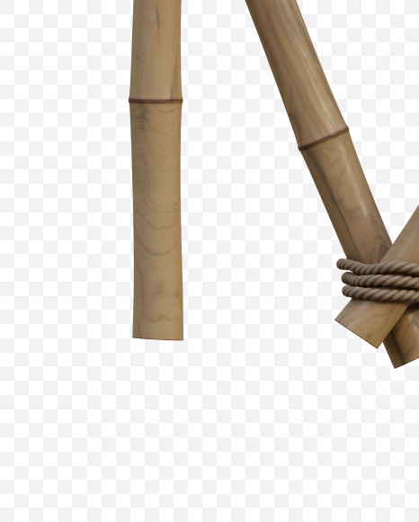 Letter M from Bamboo Alphabet - View 1 on Yellow Images Creative Fonts - S77690