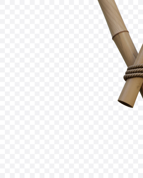 Letter V from Bamboo Alphabet - View 5 on Yellow Images Creative Fonts - S77741