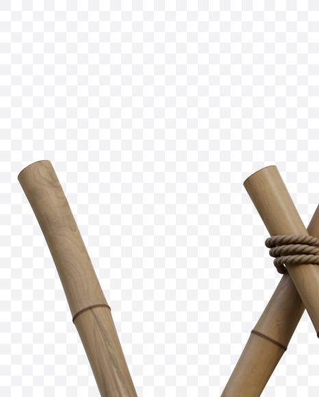 Letter W from Bamboo Alphabet - View 5 on Yellow Images Creative Fonts - S77742