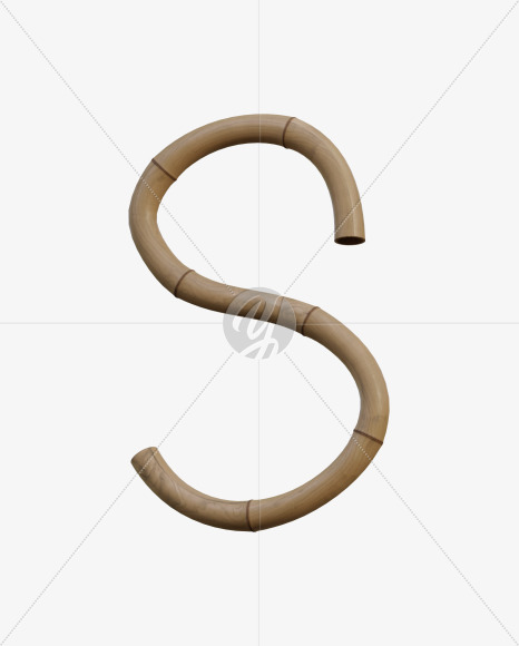 Letter S from Bamboo Alphabet - View 5 on Yellow Images Creative Fonts - S77738