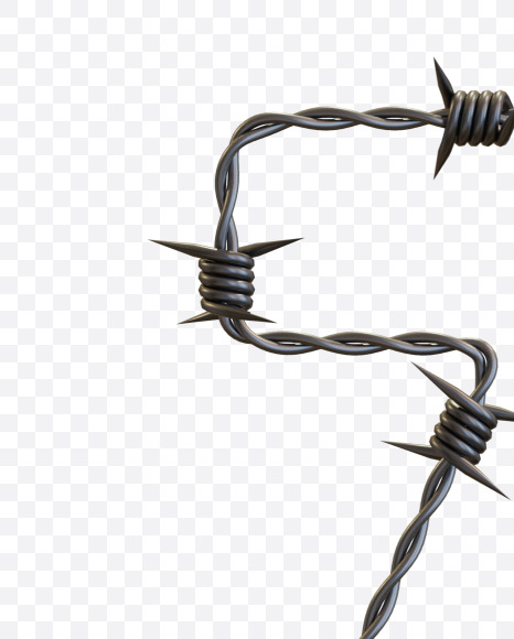 Letter Z from Barbed Wire Alphabet on Yellow Images Creative Fonts - S78459