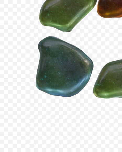 Letter B from Beach Gems Alphabet on Yellow Images Creative Fonts - S78561