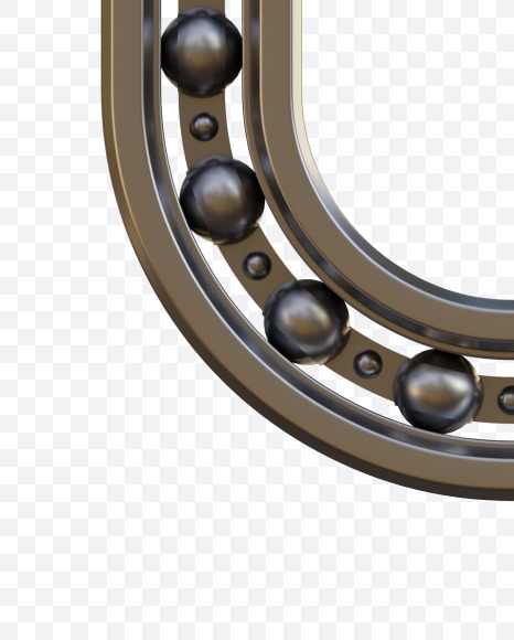 Letter U from Bearing Alphabet - View 1 on Yellow Images Creative Fonts - S78496