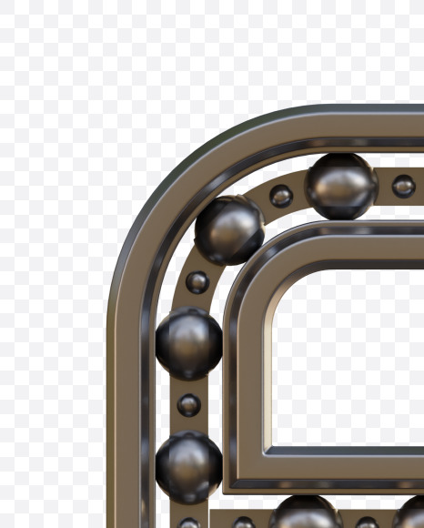 Letter B from Bearing Alphabet - View 1 on Yellow Images Creative Fonts - S78477