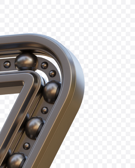 7 from Bearing Alphabet - View 5 on Yellow Images Creative Fonts - S78550