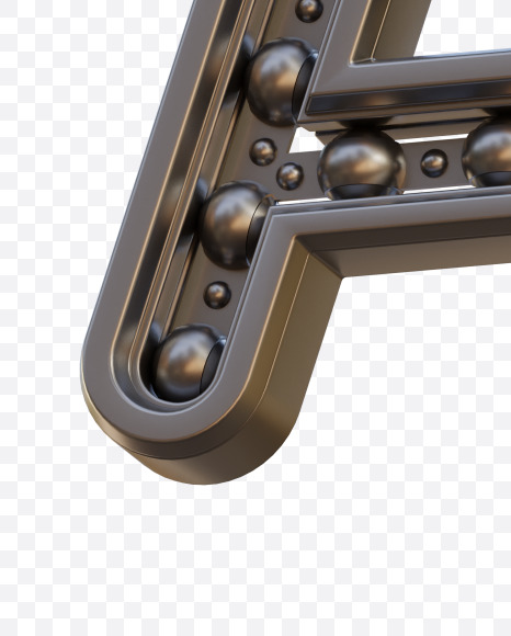 Letter A from Bearing Alphabet - View 5 on Yellow Images Creative Fonts - S78518