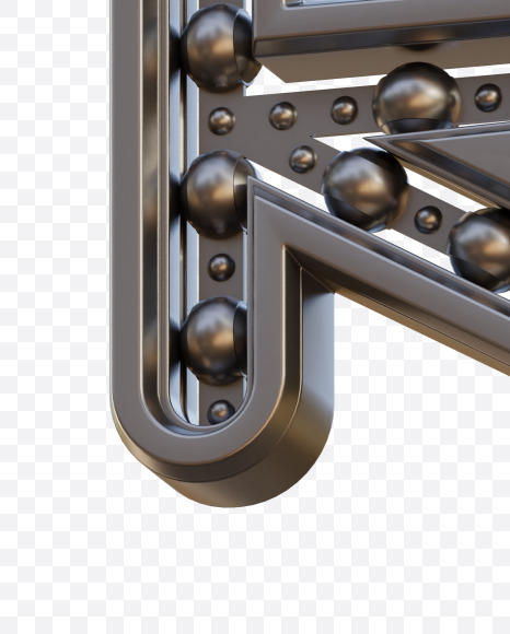 Letter R from Bearing Alphabet - View 5 on Yellow Images Creative Fonts - S78535