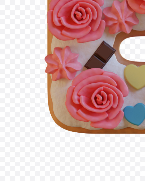 Letter E from Birthday Cake Alphabet - View 1 on Yellow Images Creative Fonts - S78318