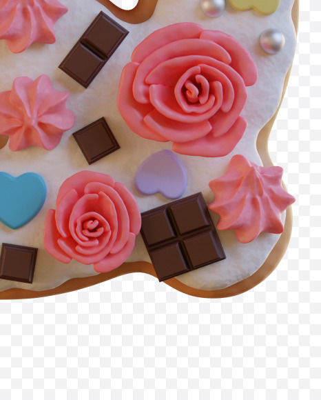 Letter Q from Birthday Cake Alphabet - View 1 on Yellow Images Creative Fonts - S78330