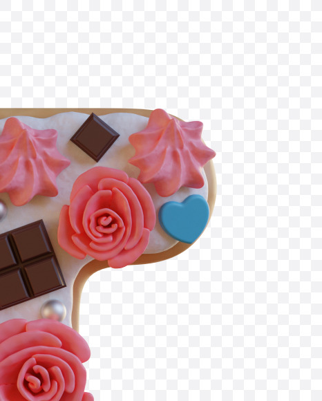 Letter T from Birthday Cake Alphabet - View 1 on Yellow Images Creative Fonts - S78333