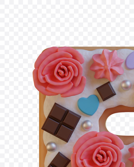 5 from Birthday Cake Alphabet - View 1 on Yellow Images Creative Fonts - S78344