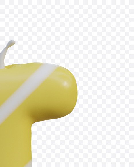 Letter T from Birthday Candle Alphabet - View 1 on Yellow Images Creative Fonts - S77823