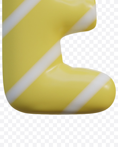 Letter E from Birthday Candle Alphabet - View 1 on Yellow Images Creative Fonts - S77808