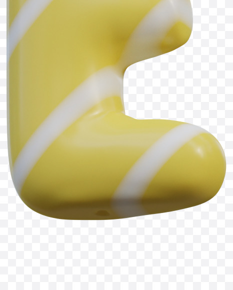 Letter E from Birthday Candle Alphabet - View 5 on Yellow Images Creative Fonts - S77850