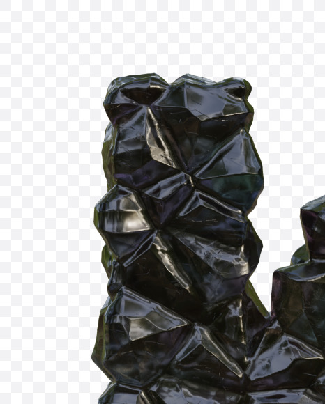 Letter K from Black Planet Alphabet on Yellow Images Creative Fonts - S78612