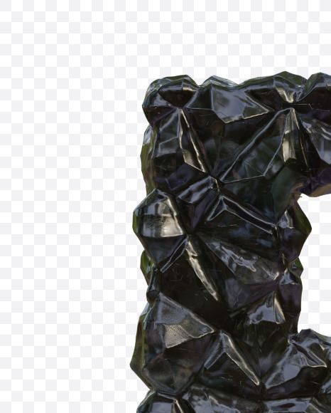 Letter E from Black Planet Alphabet on Yellow Images Creative Fonts - S78606