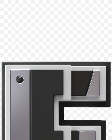 Letter E from Bold Future Alphabet on Yellow Images Creative Fonts - S77438