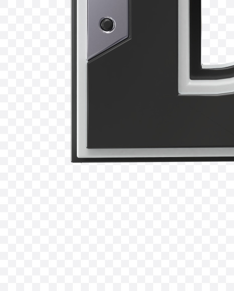 Letter D from Bold Future Alphabet on Yellow Images Creative Fonts - S77437