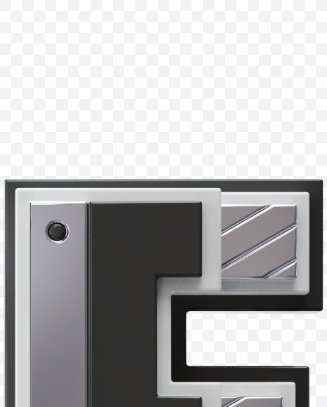 Letter F from Bold Future Alphabet on Yellow Images Creative Fonts - S77439