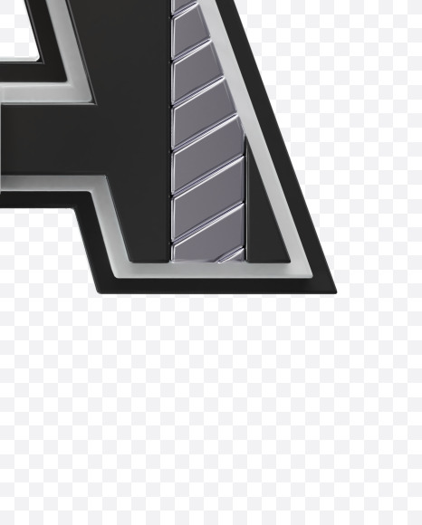 Letter A from Bold Future Alphabet on Yellow Images Creative Fonts - S77434