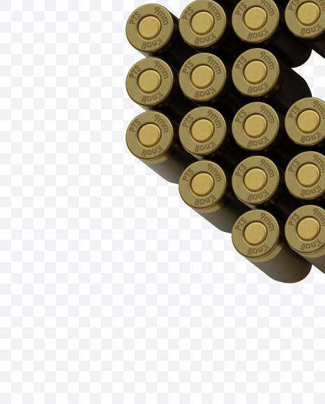 8 from Bullets 3D Alphabet on Yellow Images Creative Fonts - S78714