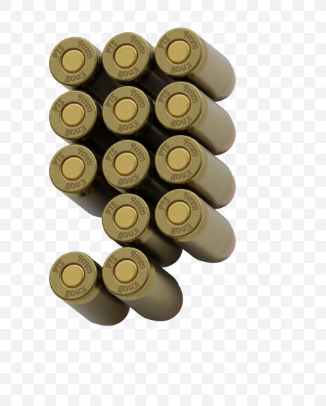 symbols from Bullets 3D Alphabet on Yellow Images Creative Fonts - S78721