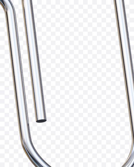 Letter U from Metal Paper Clip Alphabet on Yellow Images Creative Fonts - S78665