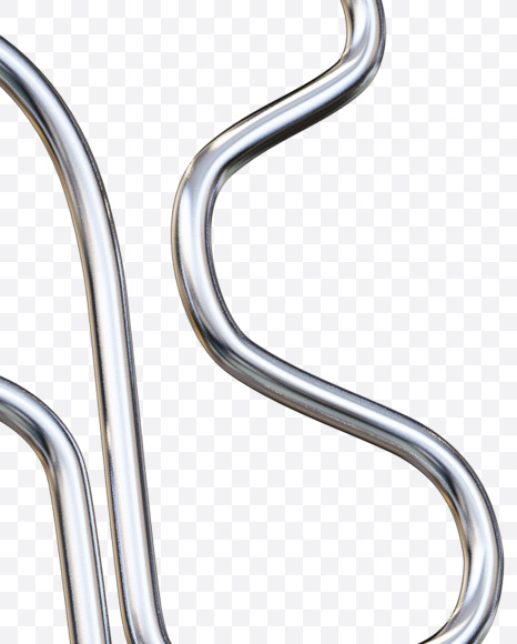 Letter B from Metal Paper Clip Alphabet on Yellow Images Creative Fonts - S78646