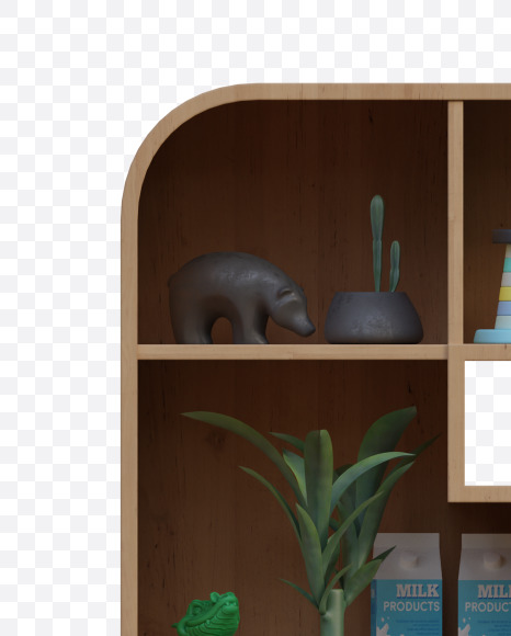 6 from Cabinet Shelves Alphabet on Yellow Images Creative Fonts - S78925