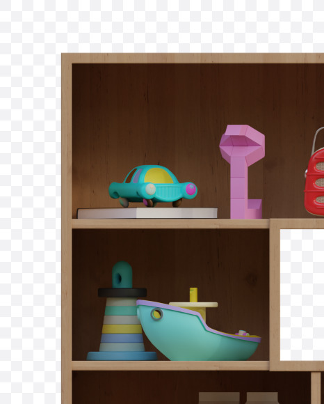 Letter P from Cabinet Shelves Alphabet on Yellow Images Creative Fonts - S78909