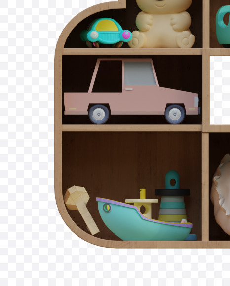 8 from Cabinet Shelves Alphabet on Yellow Images Creative Fonts - S78927