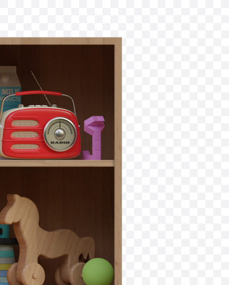 Letter J from Cabinet Shelves Alphabet on Yellow Images Creative Fonts - S78903