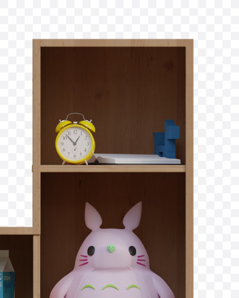 Letter H from Cabinet Shelves Alphabet on Yellow Images Creative Fonts - S78901