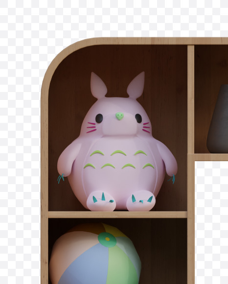 Letter O from Cabinet Shelves Alphabet on Yellow Images Creative Fonts - S78908