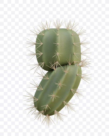 symbols from Cactus Alphabet on Yellow Images Creative Fonts - S79449