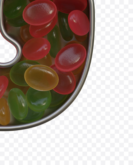 Letter G from Candies In The Box Alphabet on Yellow Images Creative Fonts - S79756