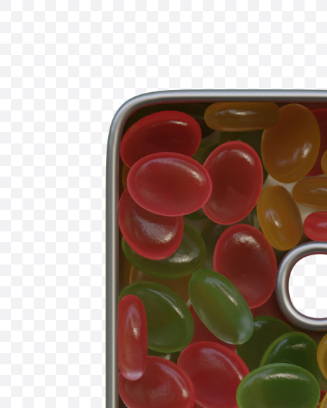 Letter B from Candies In The Box Alphabet on Yellow Images Creative Fonts - S79751